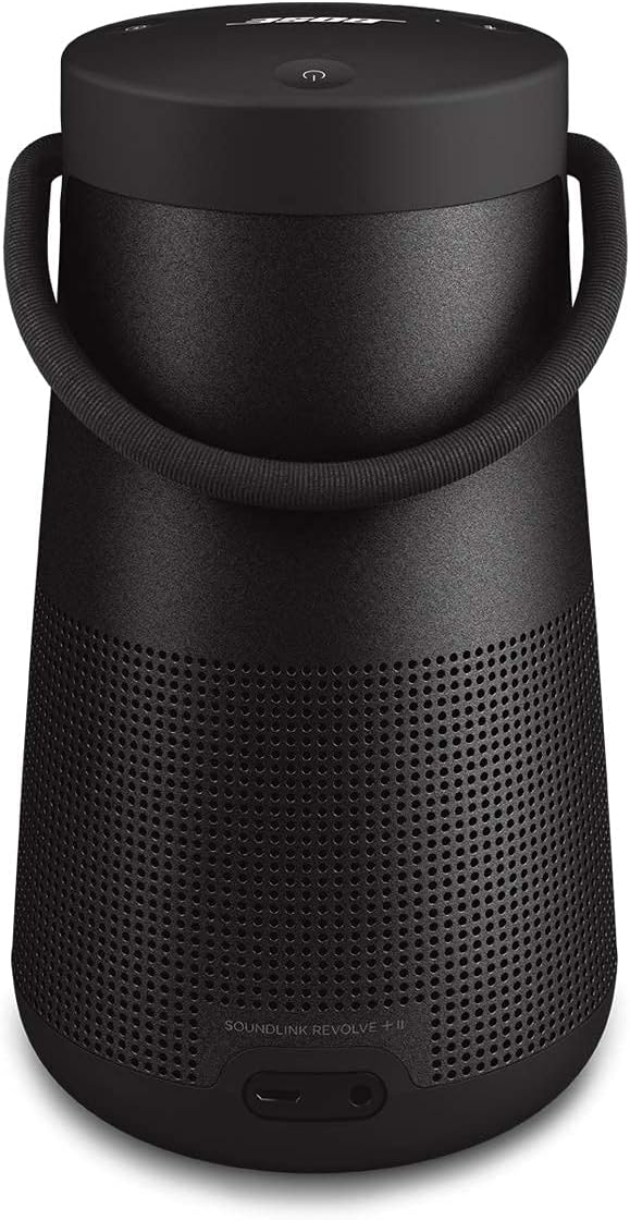 Bose SoundLink Revolve+ II Portable Bluetooth Speaker, Triple Black with Free Charging Cradle