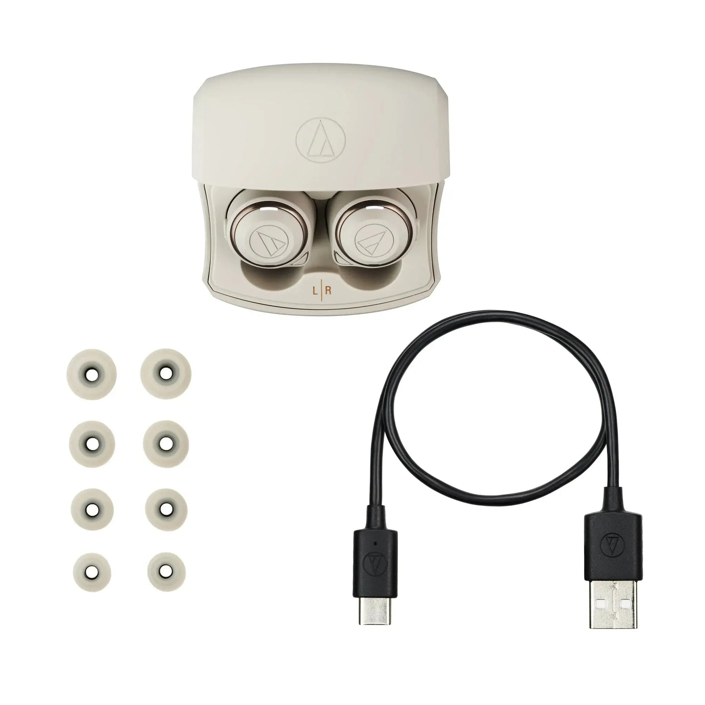 Audio-Technica ATH-CKS50TW Truly Wireless In-Ear Headphones (Beige) - mobilexpress