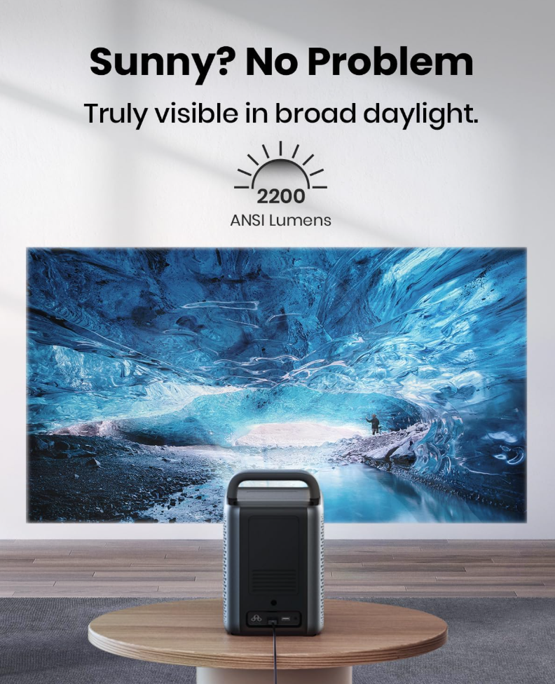 NEBULA by Anker Cosmos Laser 4K Projector (Upgraded), 2200 ANSI Lumens, Android TV 10.0 with Dongle, Autofocus, Auto Keystone Correction, Screen Fit, Home Theater Projector with Wi-Fi & Bluetooth.