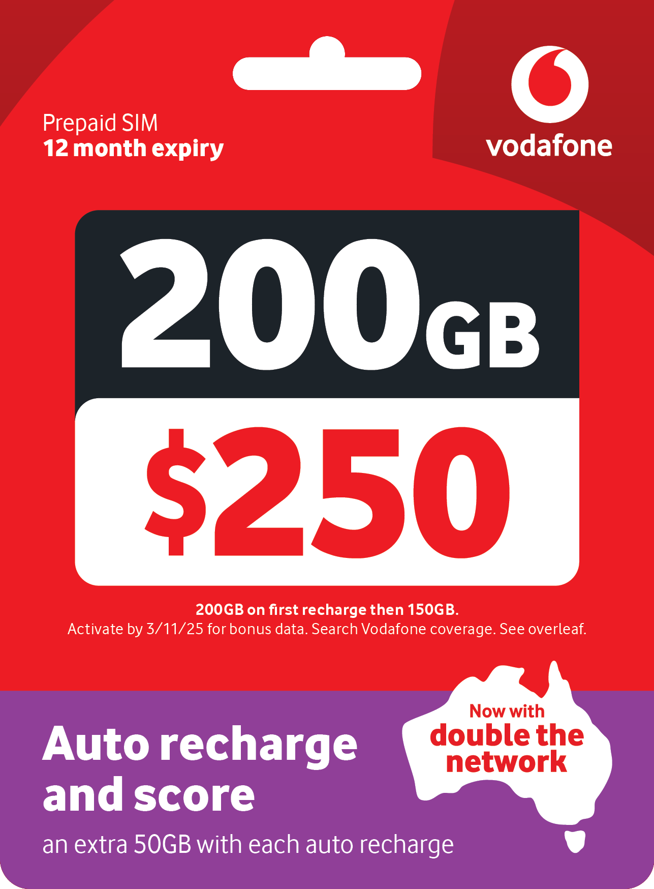 Vodafone 365 days Long expiry Plan 200GB + get Vodafone 28 days expiry 55gb Absolutely free