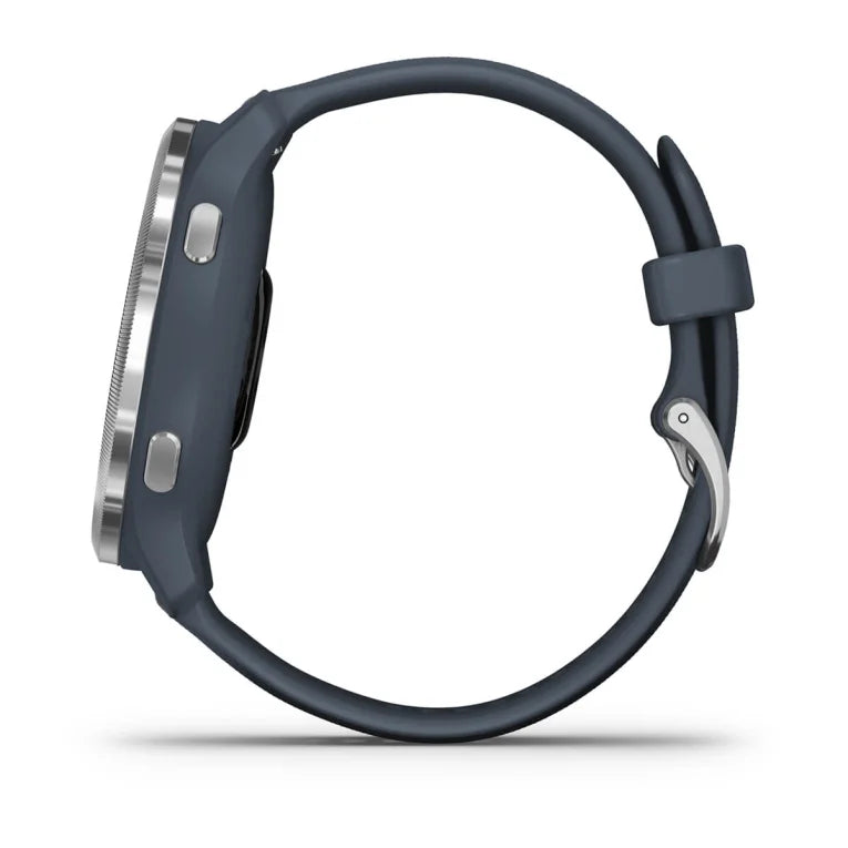 Garmin Venu 2 Silver Stainless Steel Bezel with Granite Blue Case and Silicone Band - mobilexpress