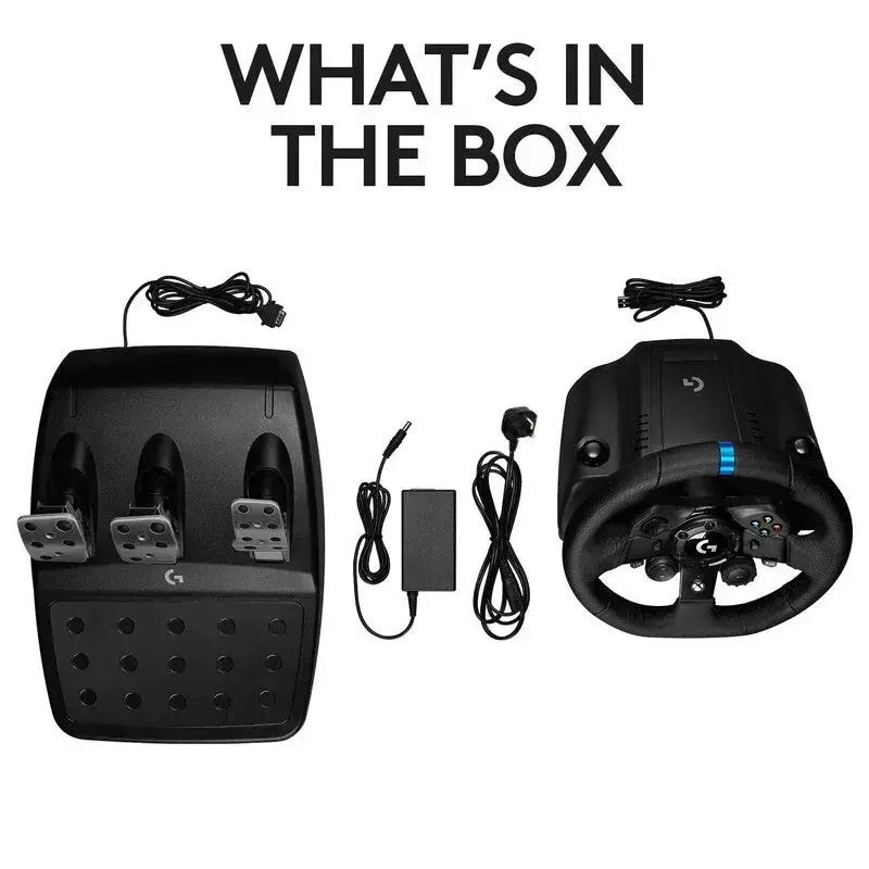 Logitech G923 Trueforce Racing Wheel and Pedals for Xbox One & PC (XBOX/PC) Genuine Leather Steering Wheel Cover - mobilexpress