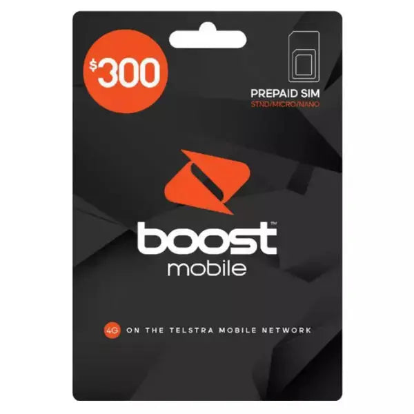 Boost Mobile $300 Prepaid Sim (esim) 290gb Data 12 Months expiry **Bring your own Number** New Customers Plan only - mobilexpress
