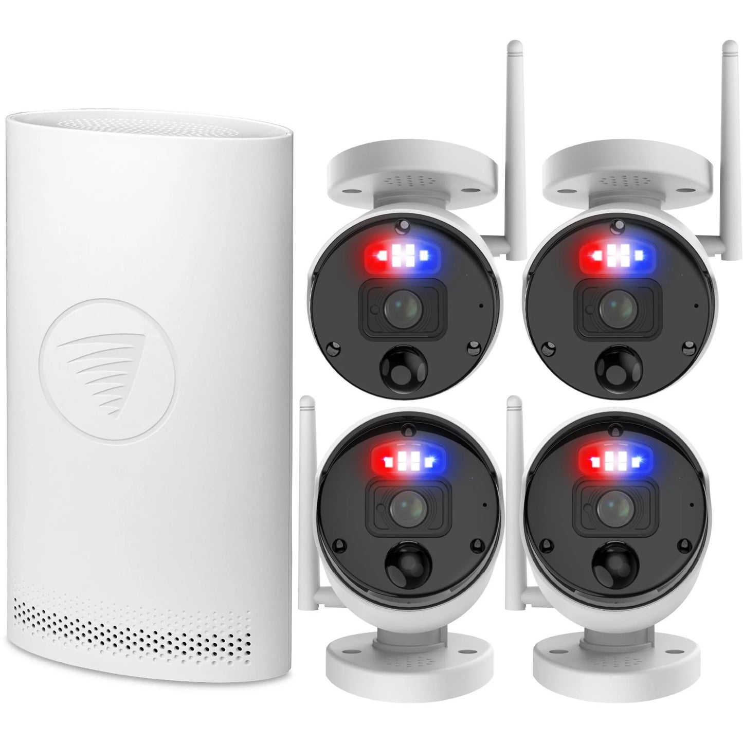 Swann 4CH 4K Wireless Wi-Fi NVR Base with 4 x 4K Wireless sensor and siren Cameras SWNVK-800KH4