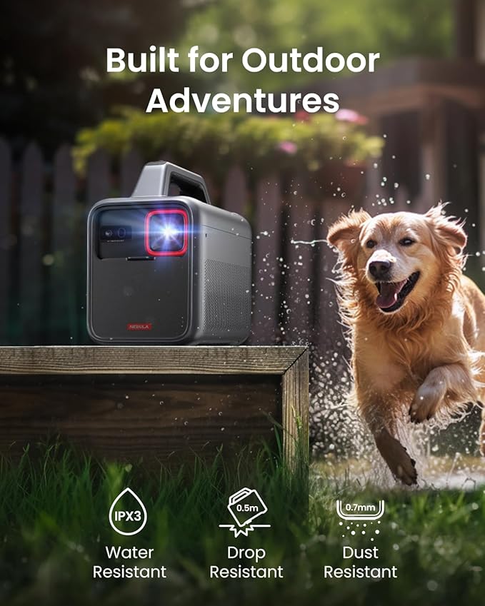 NEBULA by Anker Mars 3 Outdoor Portable Projector 1080p, Up to 5 Hours Black