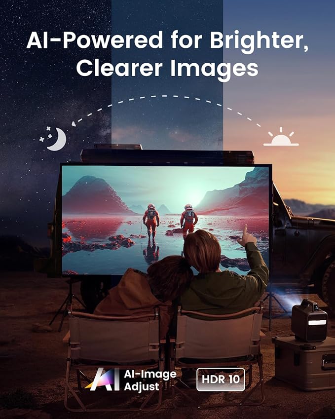 NEBULA by Anker Mars 3 Outdoor Portable Projector 1080p, Up to 5 Hours Black