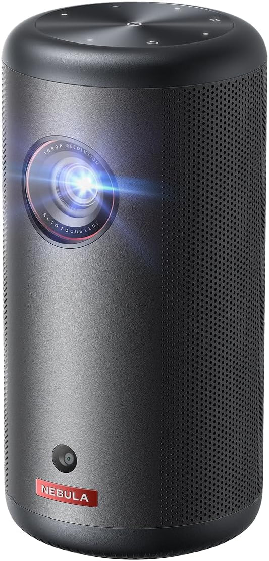 NEBULA Capsule 3 GTV Projector 1080P Smart Mini Projector with Wi-Fi, 2.5 Hours of Playtime 120-Inch Display