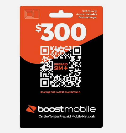 Boost Mobile $300 Prepaid Sim 300GB for new activations by 27 Feb 2028. Boost