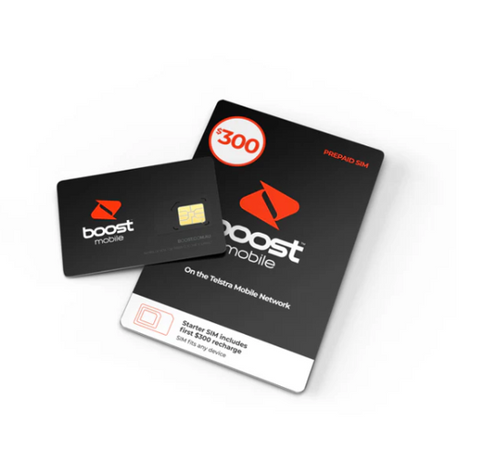 Boost Mobile $300 Prepaid Sim 300gb Data 12 Months expiry 150 Mbps Download Speed Cap