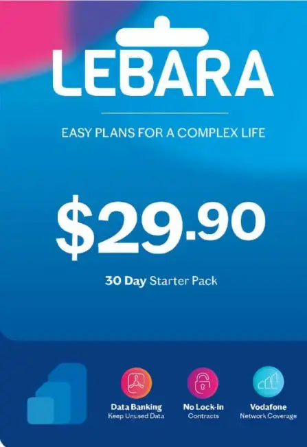 Black FRIDAY Deal Telstra $350 Pre-Paid SIM Starter Kit  + Lebara $29.90 30 days expiry 70gb Data Telstra