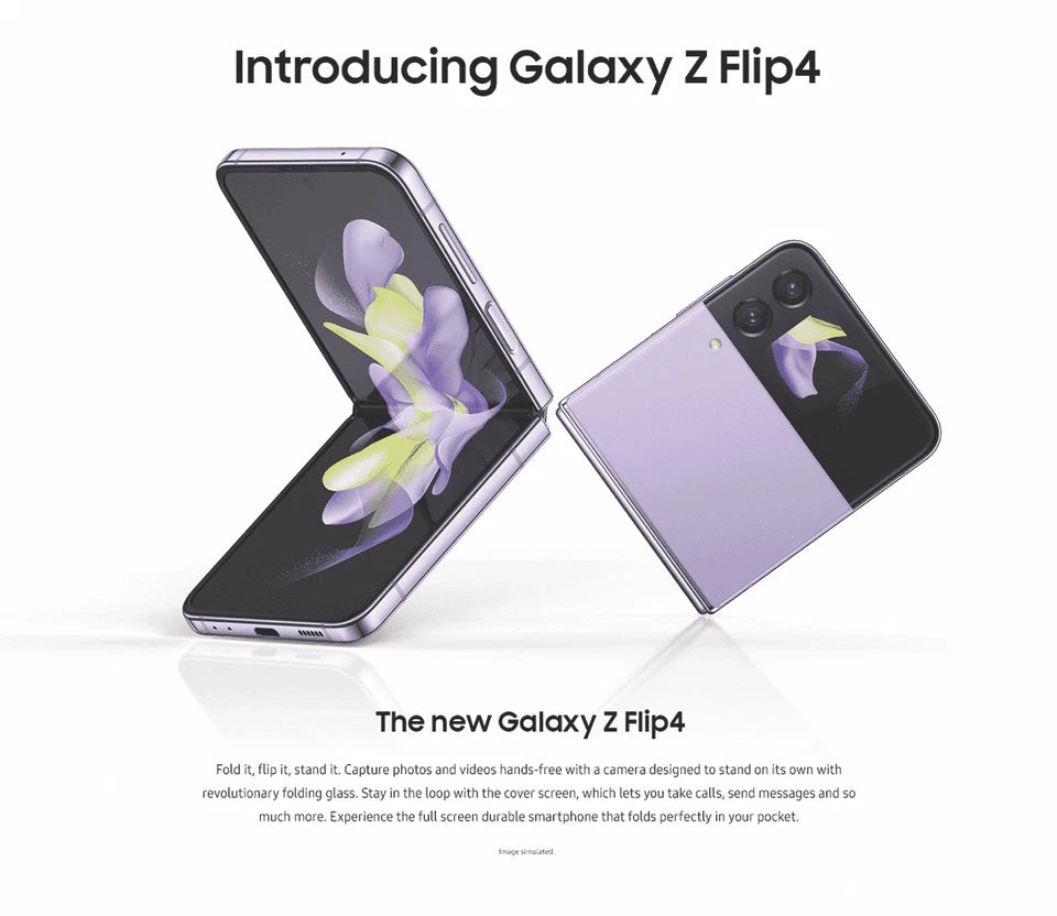 BNIB Samsung Galaxy Z Flip4 128GB Bora Purple Mobile Phone 11901277686